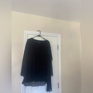 Sandra Darren Draped Blouse SZ L EUC
